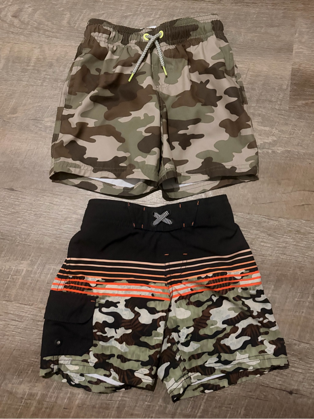 Boys Camo Swim Shorts  Green Camo